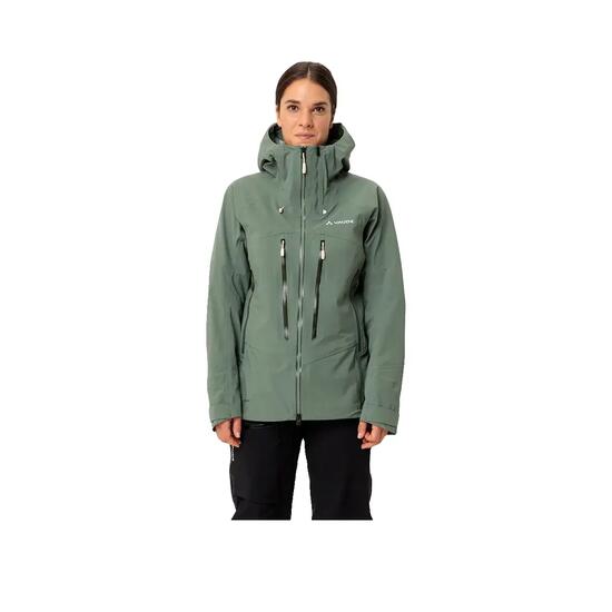 Wasserdichte Vaude Monviso 3L Damenjacke Grün