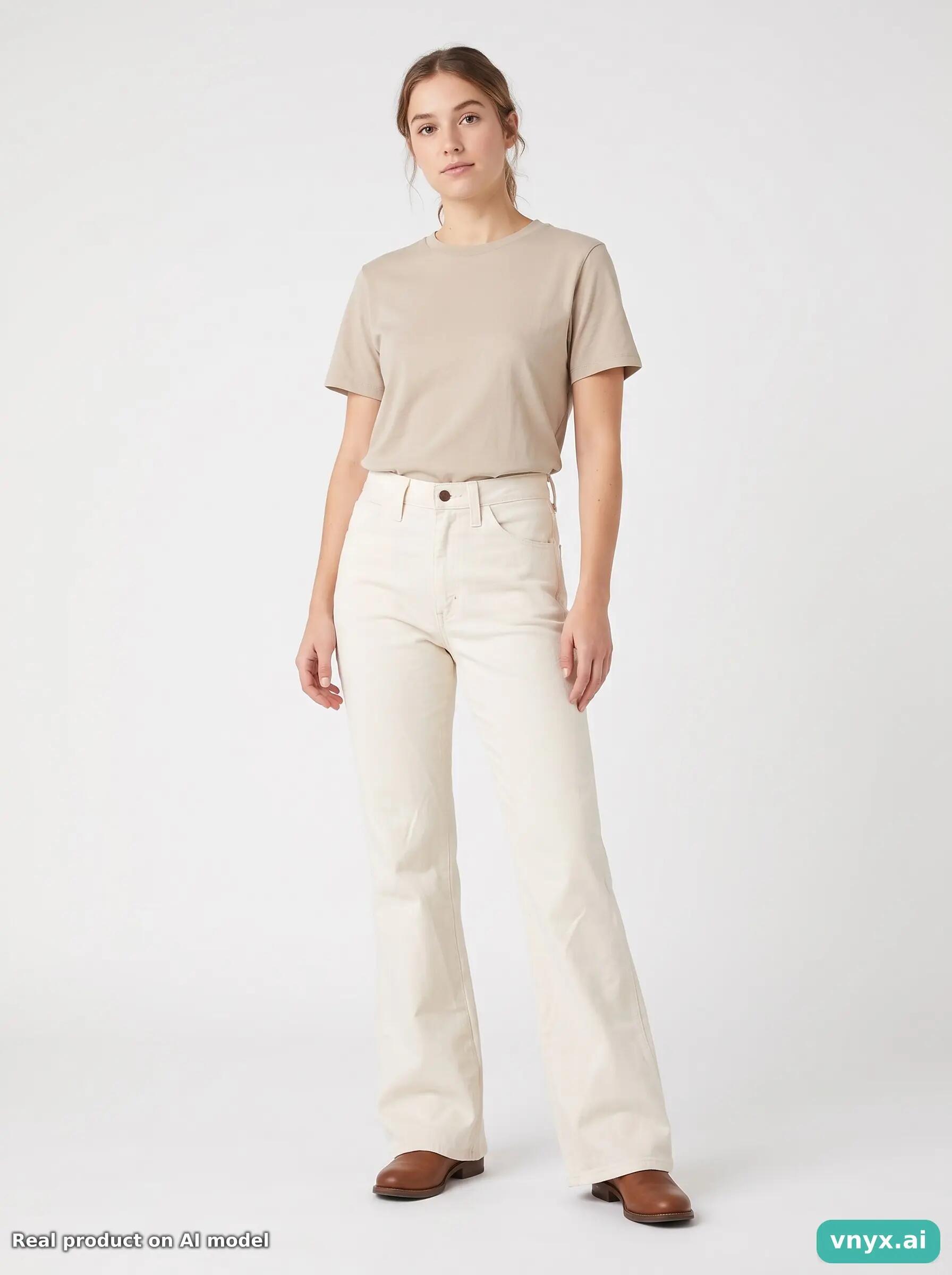 Second Life - Vintage Wrangler Cream Trousers Women 27 L34 6/6