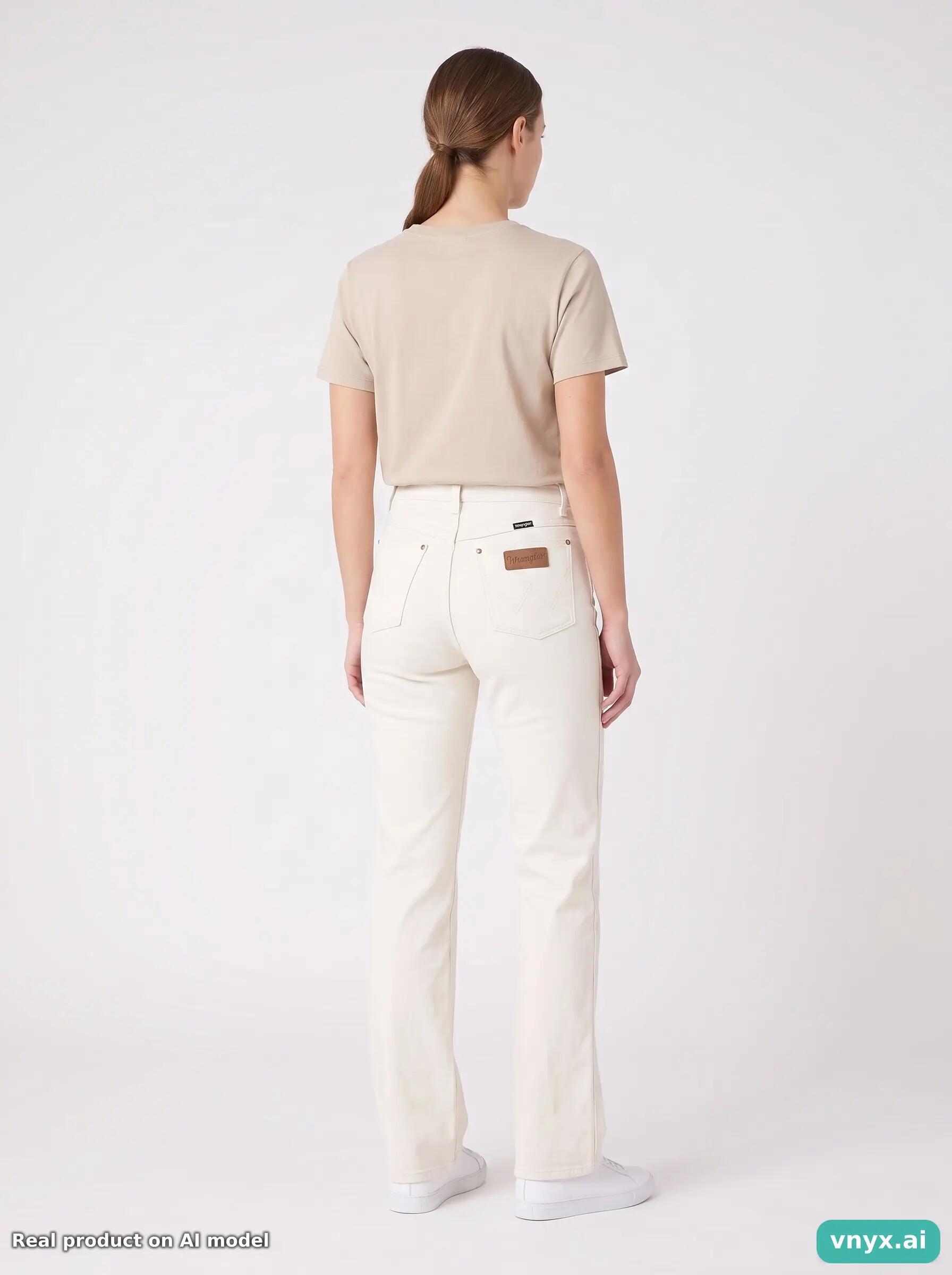 Second Life - Vintage Wrangler Cream Trousers Women 27 L34 2/6