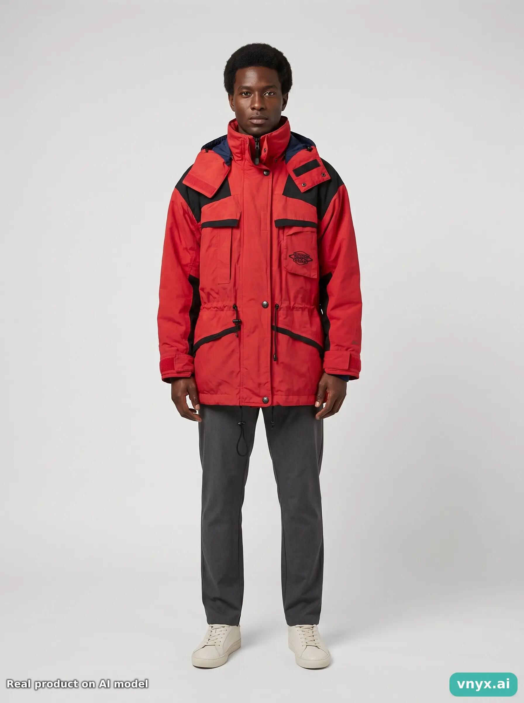 Second Life - Vintage TENSON Red Outdoor Jacket Men M 3/6