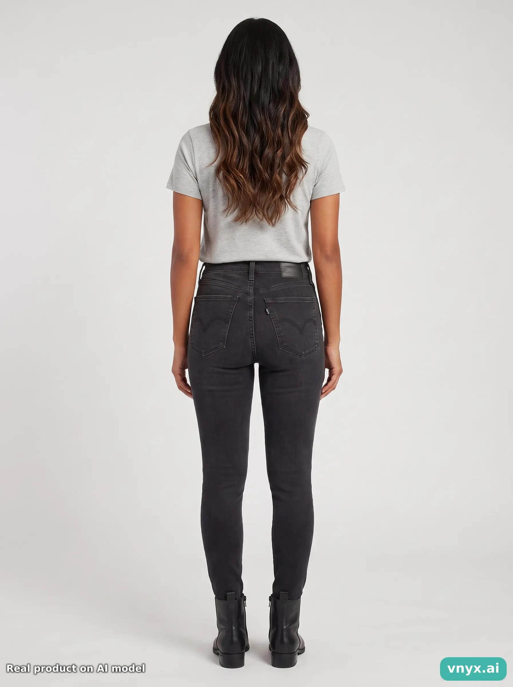 Second Life - Vintage Levi's Black Jeans Women W23 L27 2/6