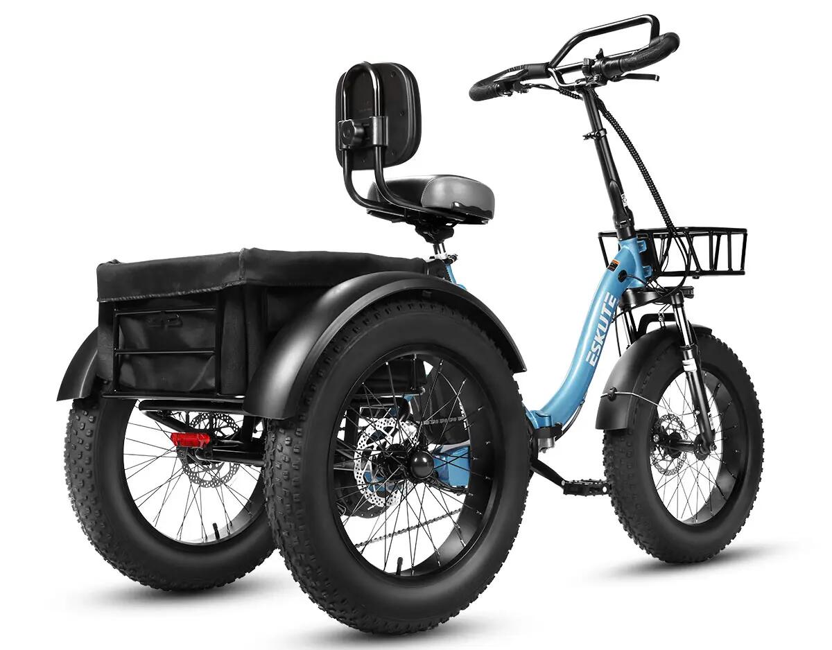 ESKUTE T302 Pro, Batterie 48V 20.8Ah, Pneus 20×4.0",Vélo Électrique Pliable 3/4