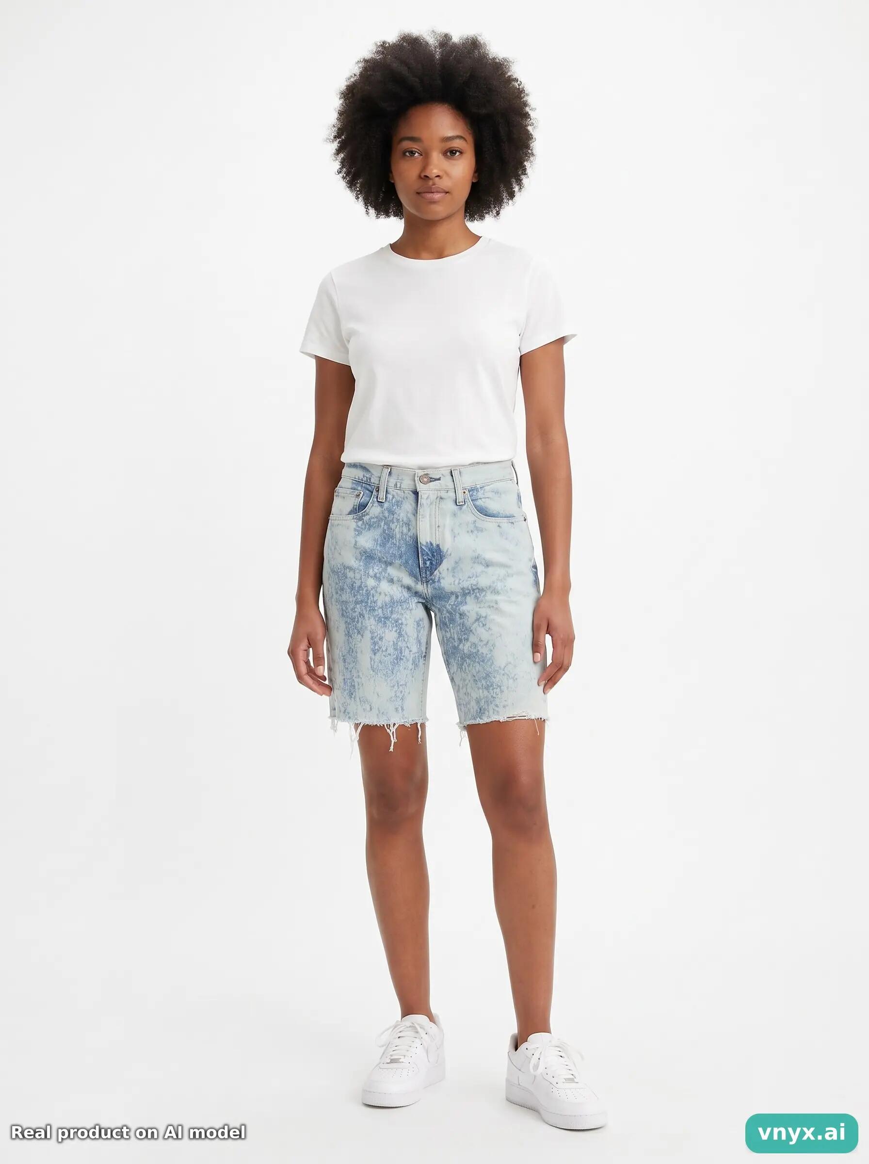 Second Life - Vintage LEVI STRAUSS & CO. Sky Denim Shorts Women 34 L34 6/6