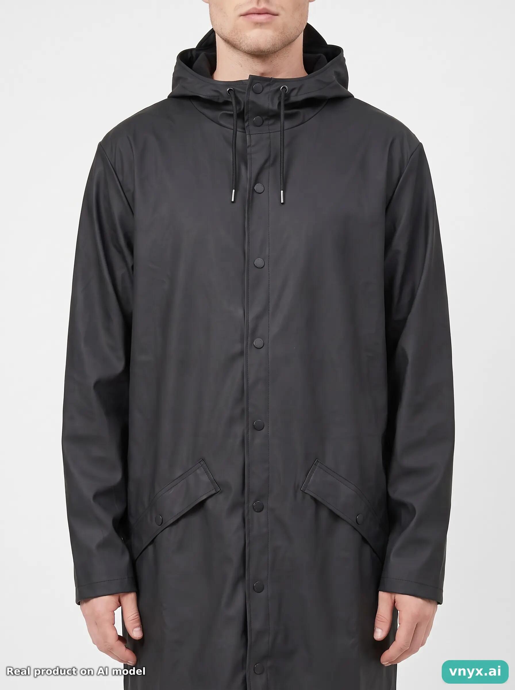Second Life - Vintage RAINS Black Outdoor Jacket Men L 5/5