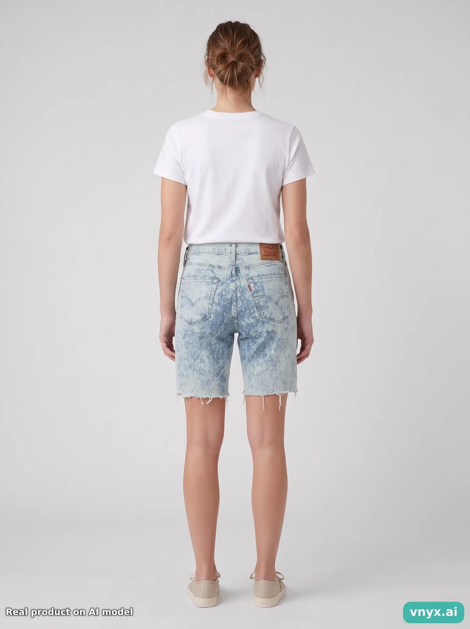 Second Life - Vintage LEVI STRAUSS & CO. Sky Denim Shorts Women 34 L34 4/6
