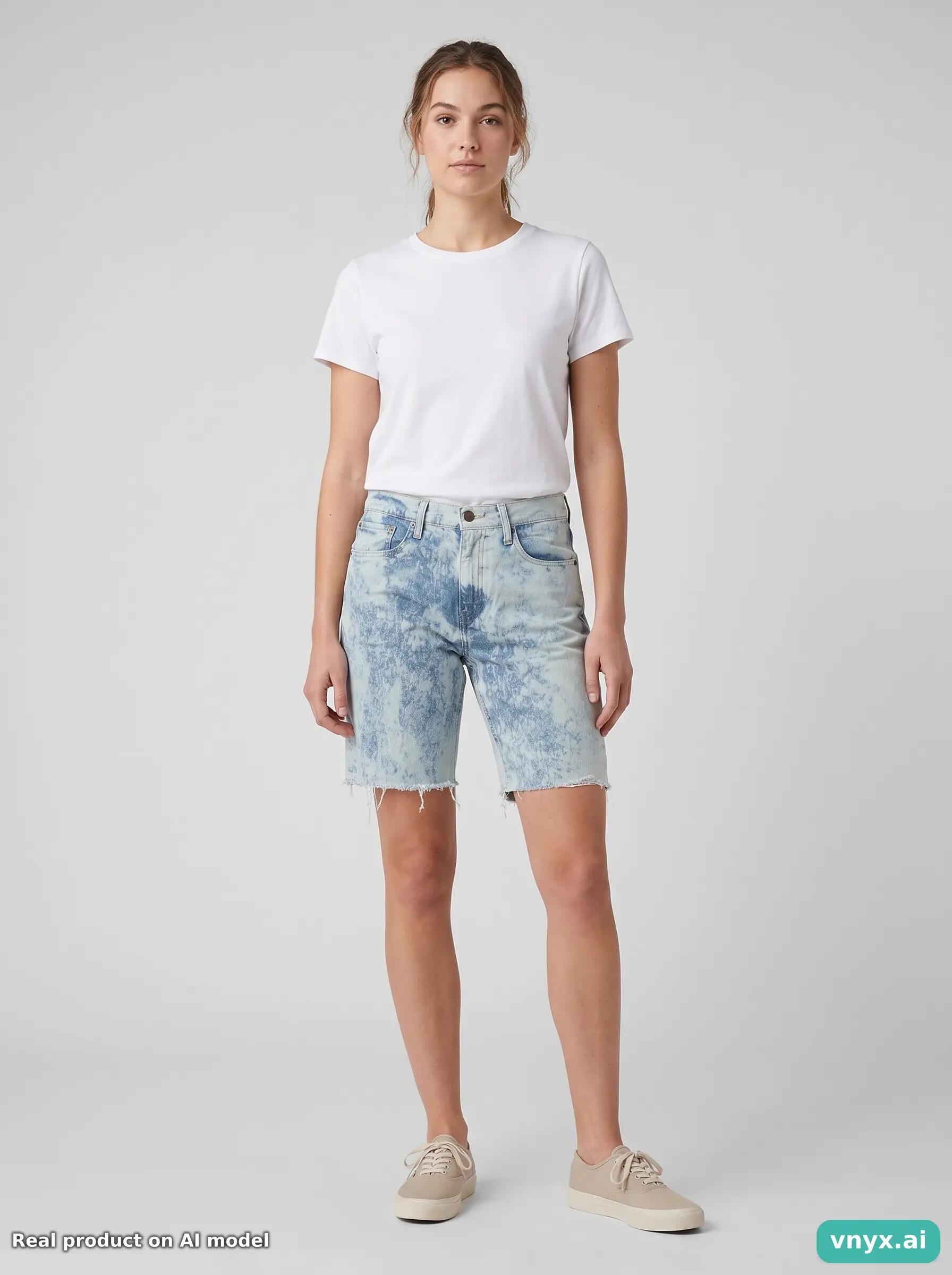 Second Life - Vintage LEVI STRAUSS & CO. Sky Denim Shorts Women 34 L34 3/6