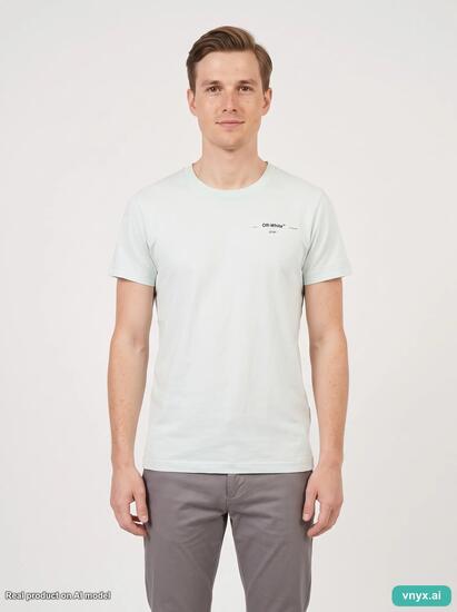 Second Life - Vintage Off-white Pale Mint T-Shirt Men XS