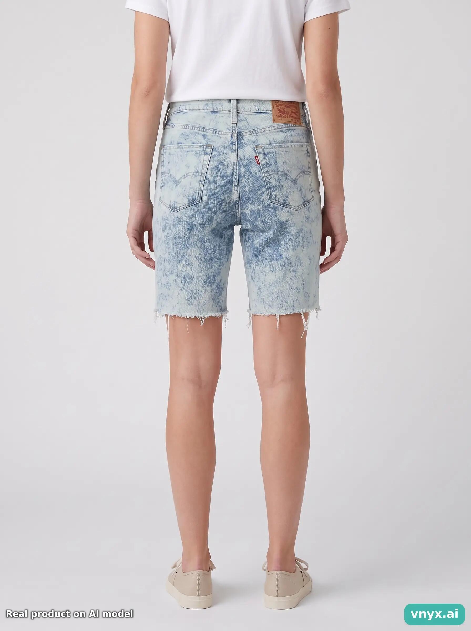 Second Life - Vintage LEVI STRAUSS & CO. Sky Denim Shorts Women 34 L34 2/6