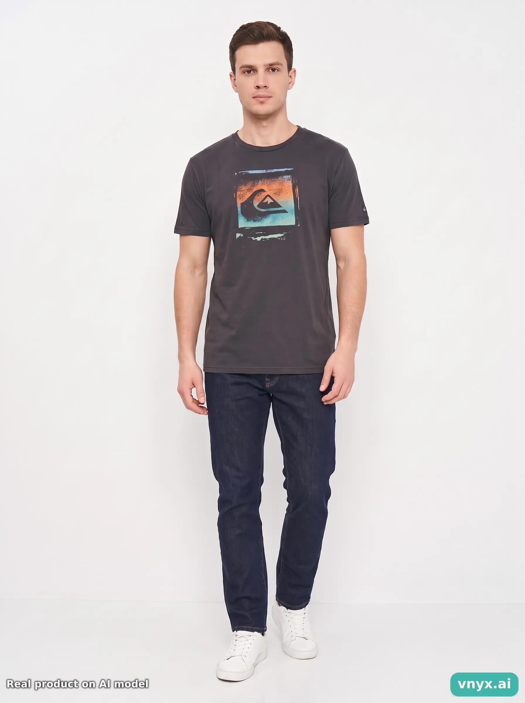 Second Life - Vintage Quiksilver Charcoal T-Shirt Men S 6/6