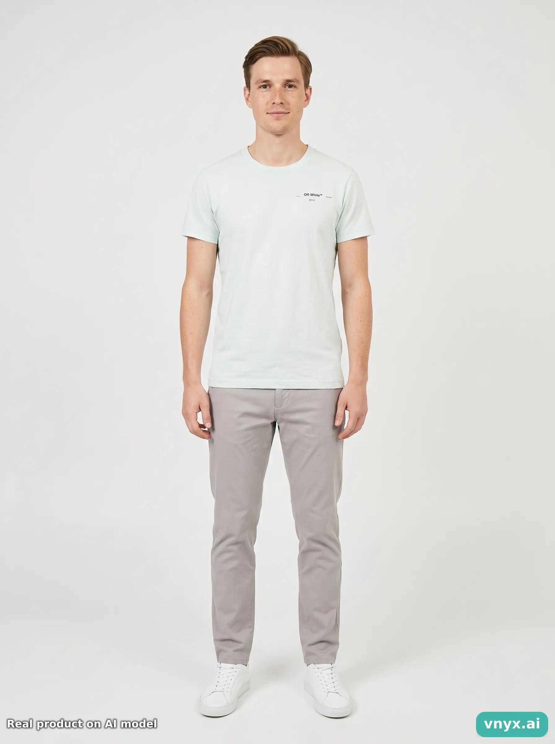 Second Life - Vintage Off-white Pale Mint T-Shirt Men XS 3/5