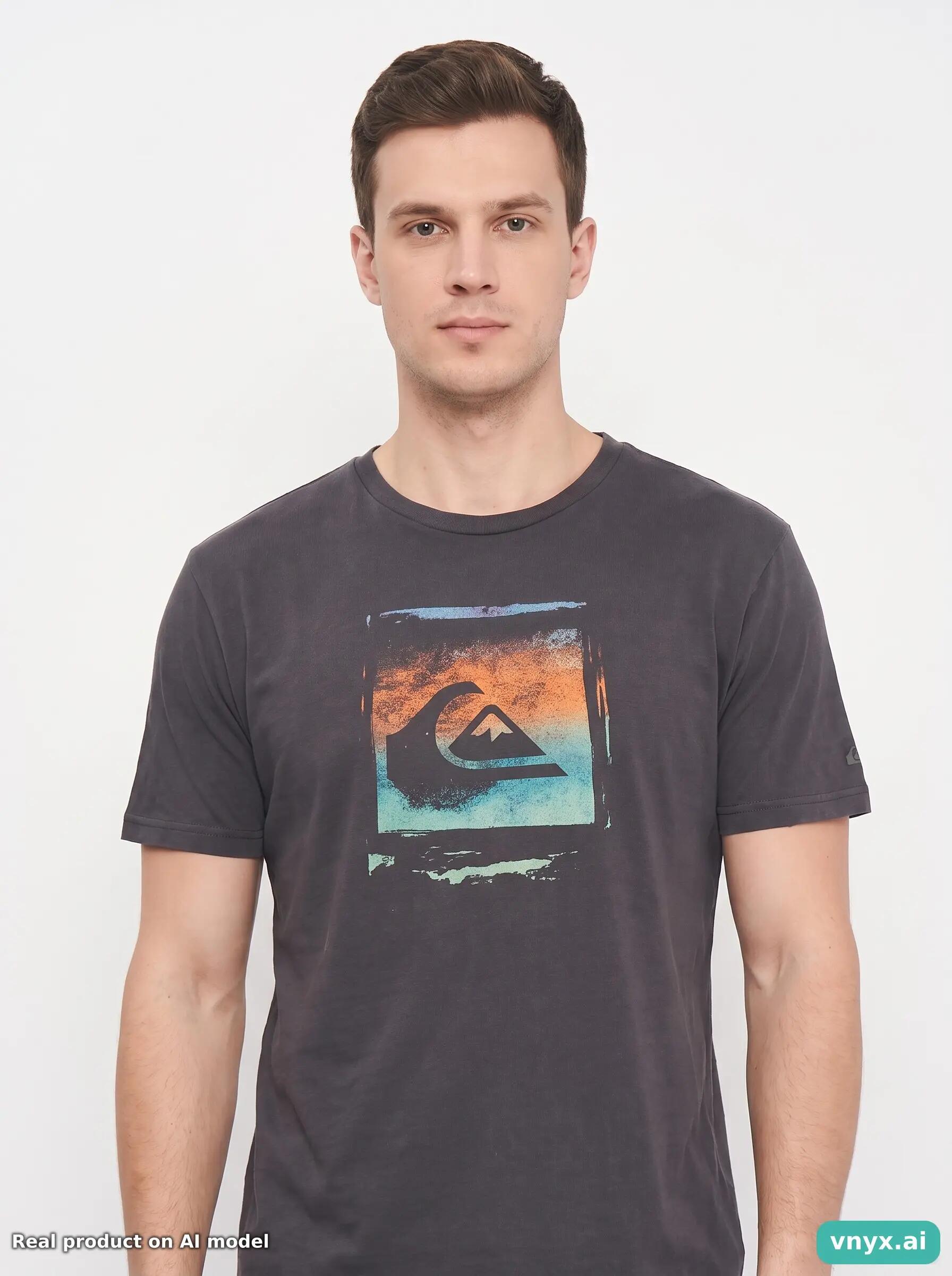 Second Life - Vintage Quiksilver Charcoal T-Shirt Men S 5/6