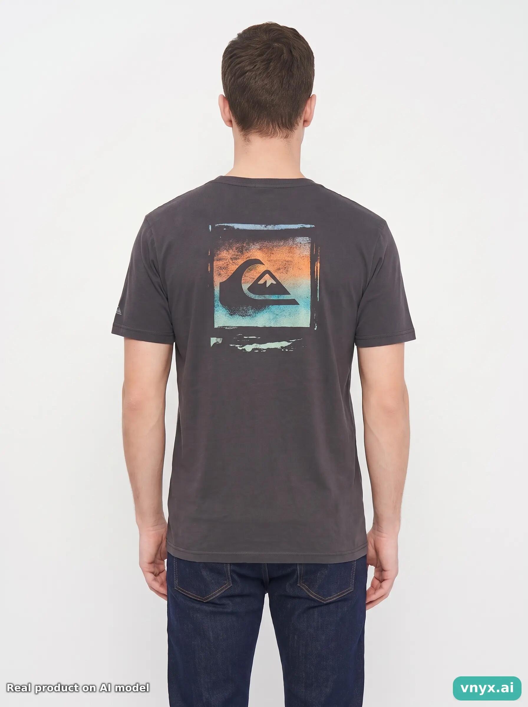 Second Life - Vintage Quiksilver Charcoal T-Shirt Men S 2/6