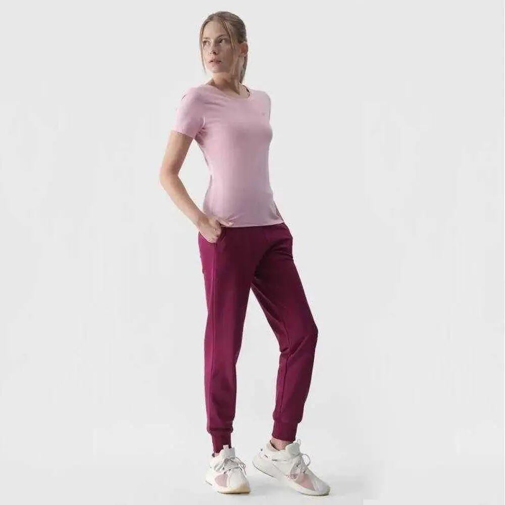 Womens/Ladies Cotton Slim TShirt (Pink) 4/4
