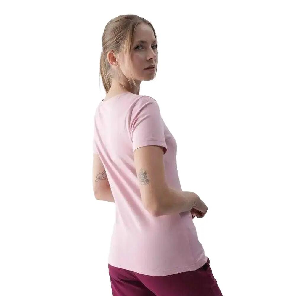 Womens/Ladies Cotton Slim TShirt (Pink) 2/4
