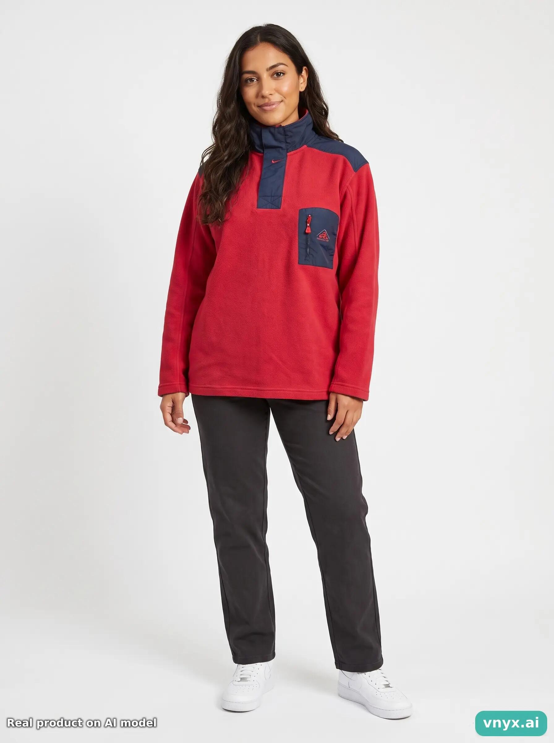 Second Life - Nike Fleece Pullover in Red size W22 3/5