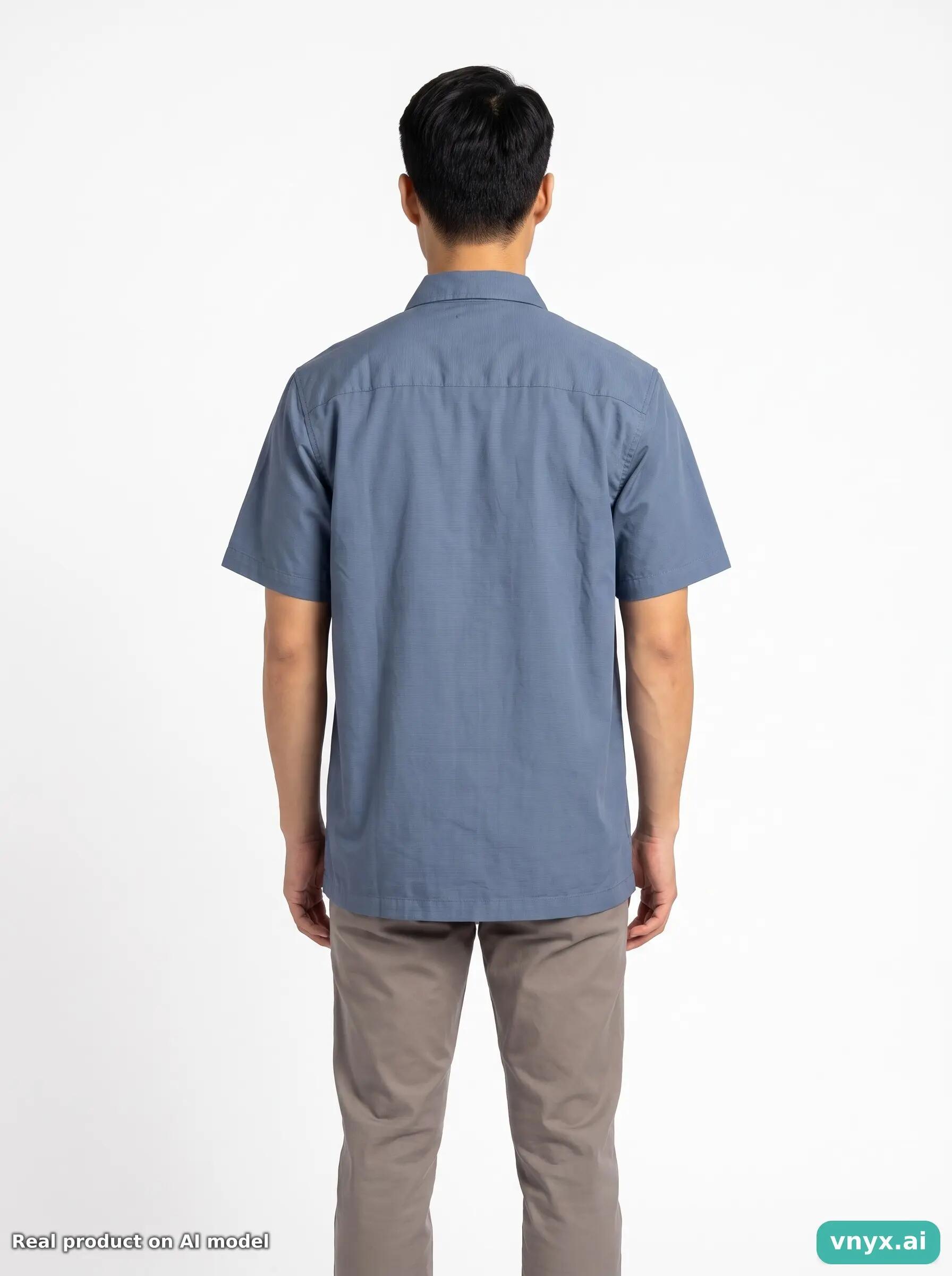 Second Life - Vintage Carhartt Blue Casual Shirt Men L 2/5
