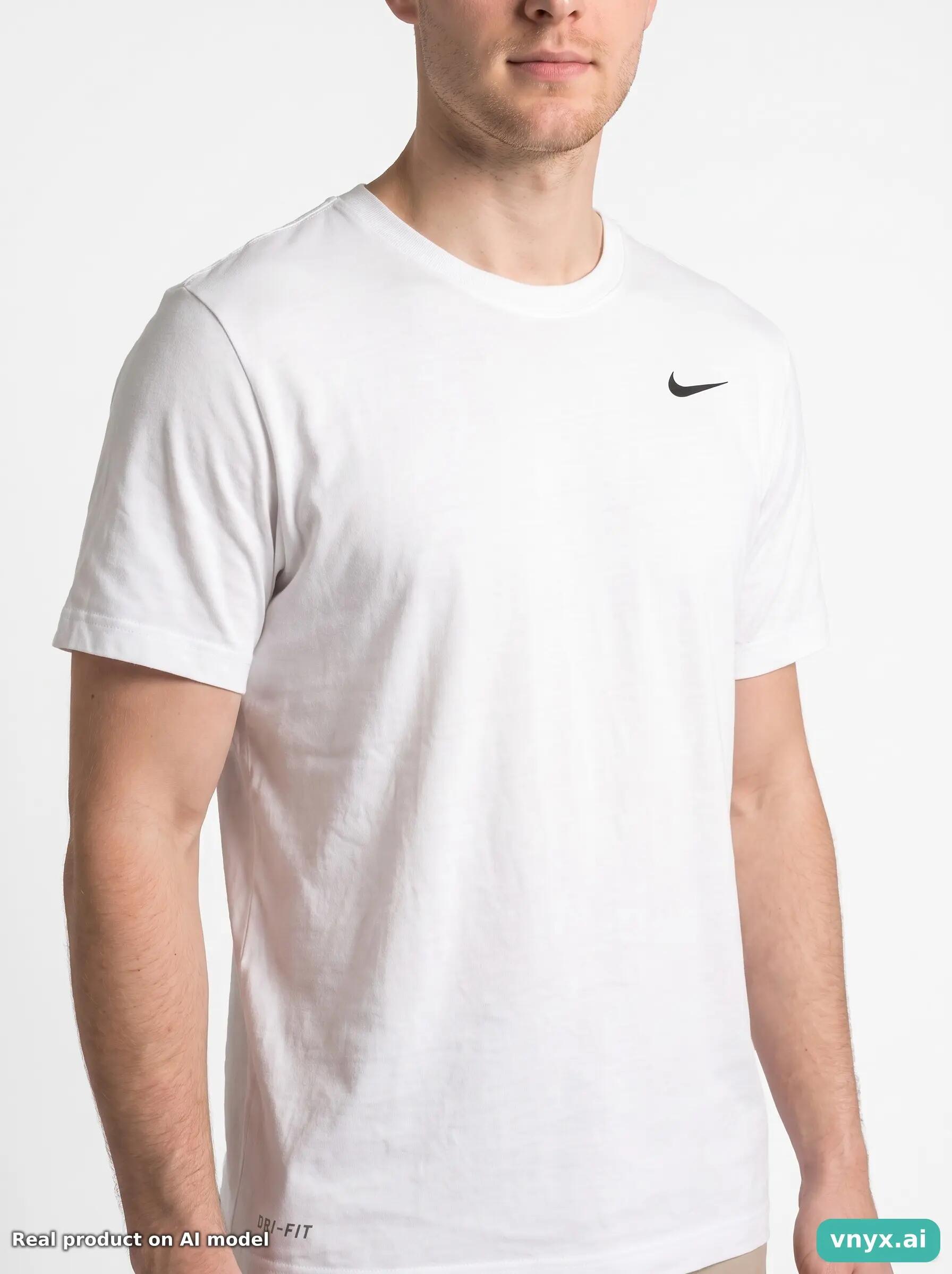 Second Life - Vintage Nike Bright White Sports T-Shirt Men S 5/5