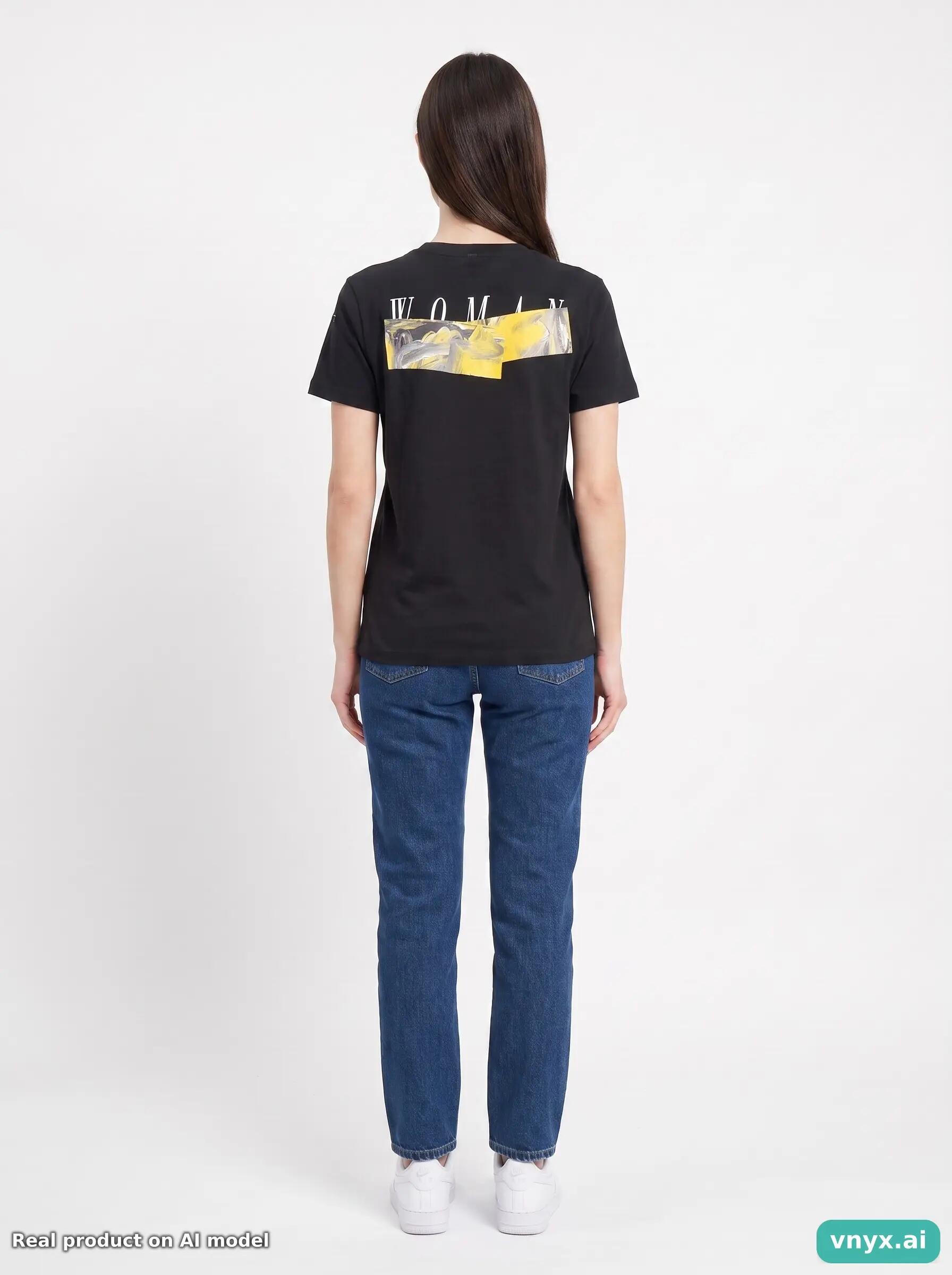 Second Life - Off-White T-Shirt in Black size M 4/5