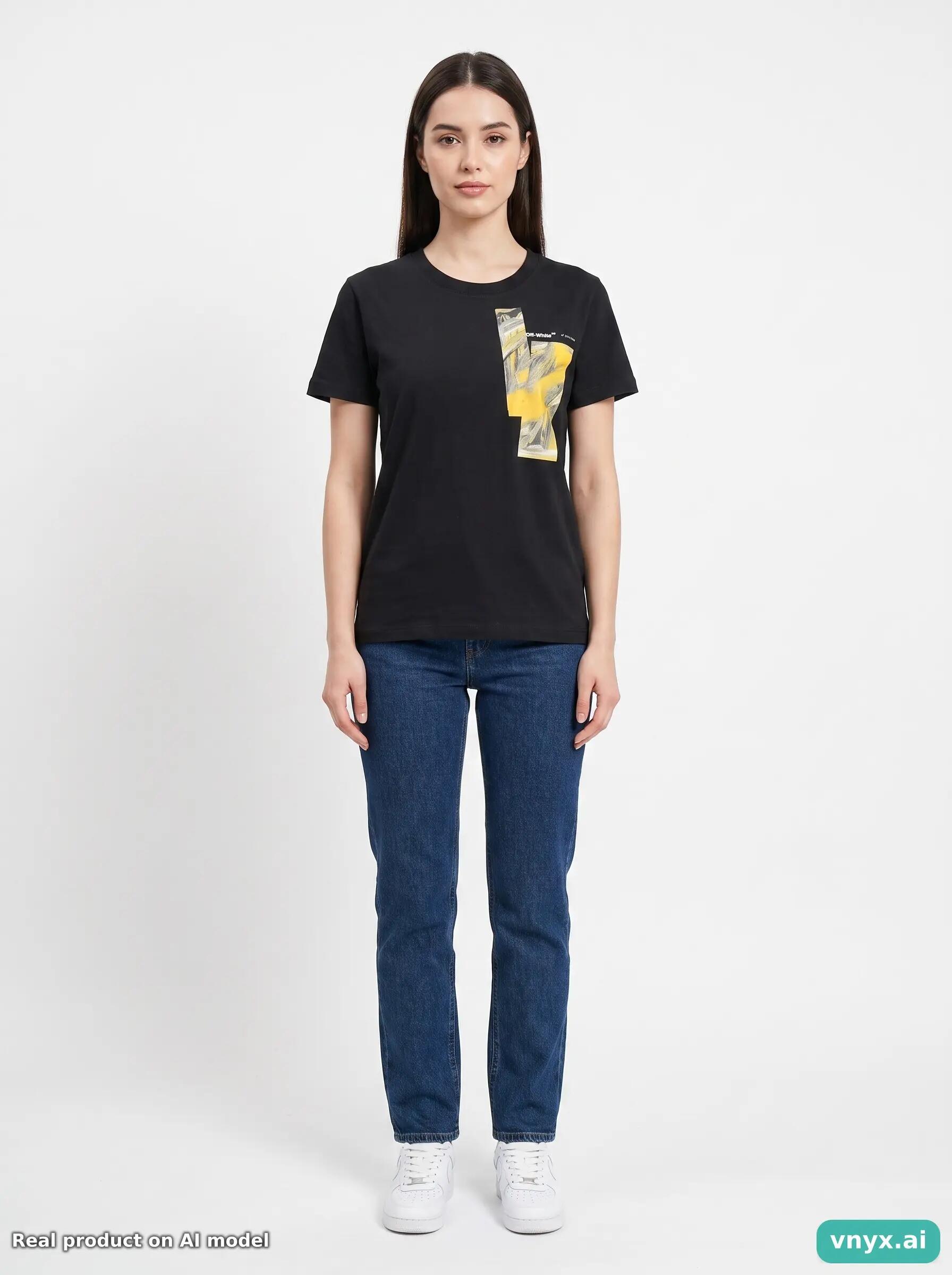 Second Life - Off-White T-Shirt in Black size M 3/5