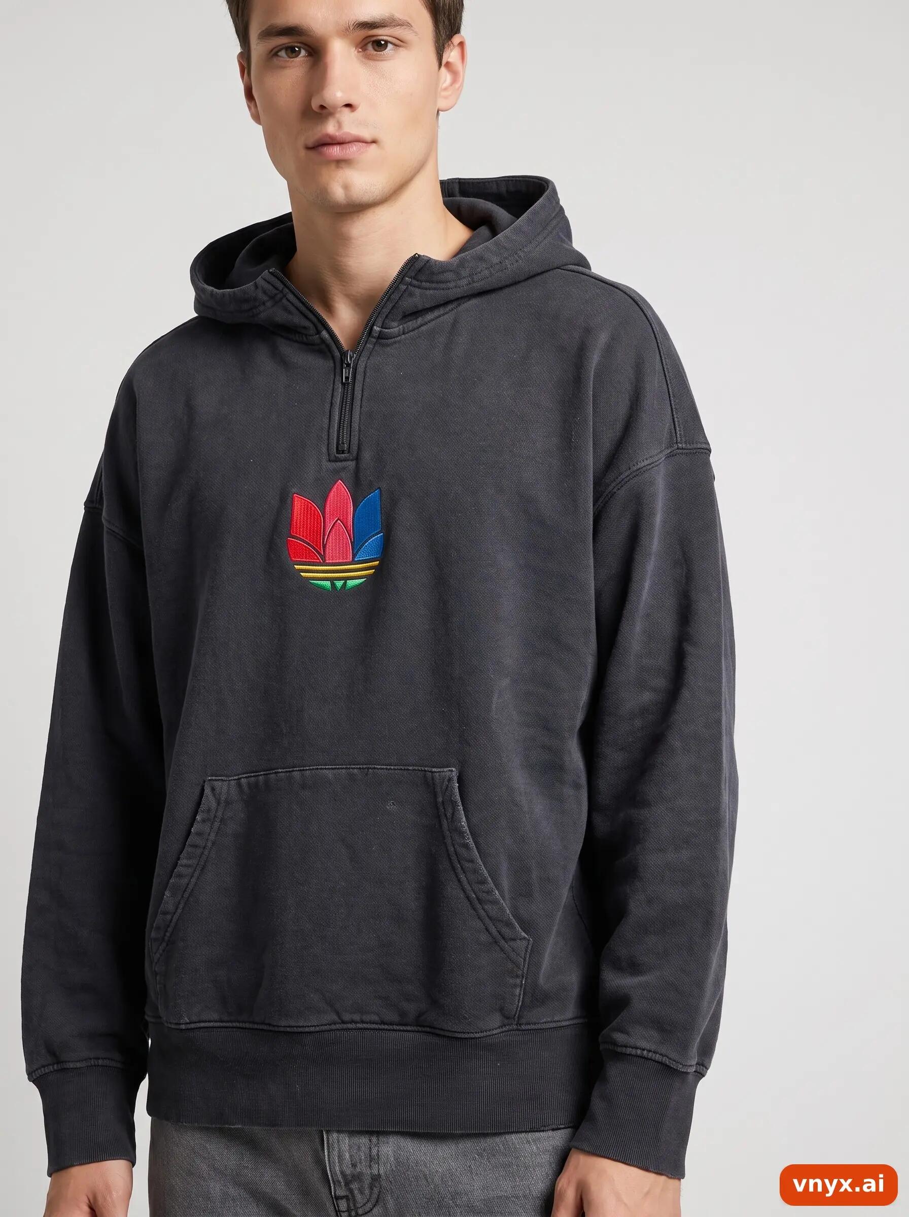 Second Life - Vintage Adidas Black Hoodie Men S 5/5