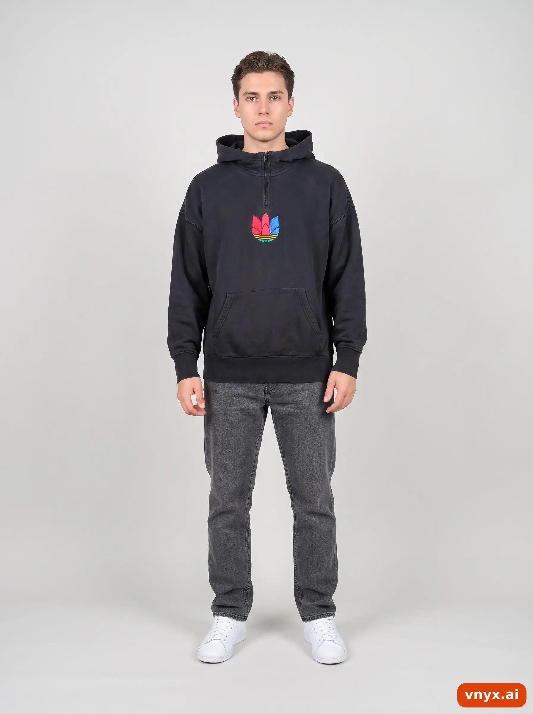 Second Life - Vintage Adidas Black Hoodie Men S 3/5