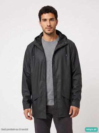Second Life - Vintage RAINS Black Jacket Outdoor Jacket Men M
