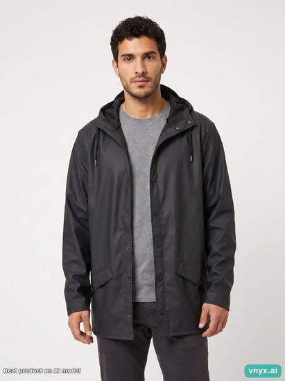 Second Life - Vintage RAINS Black Jacket Outdoor Jacket Men M
