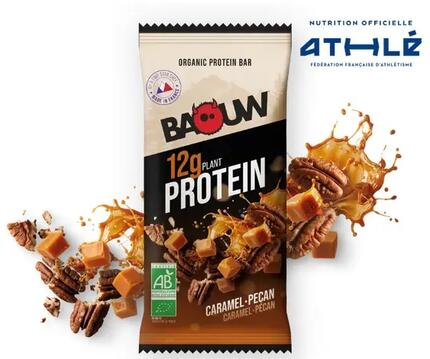 Pack 5 BAOUW 12 g pflanzliches Protein Karamell-Pekannuss