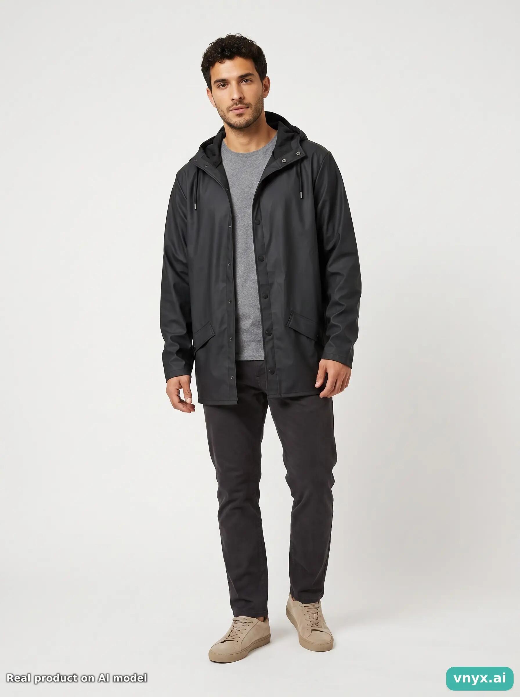 Second Life - Vintage RAINS Black Jacket Outdoor Jacket Men M 3/5