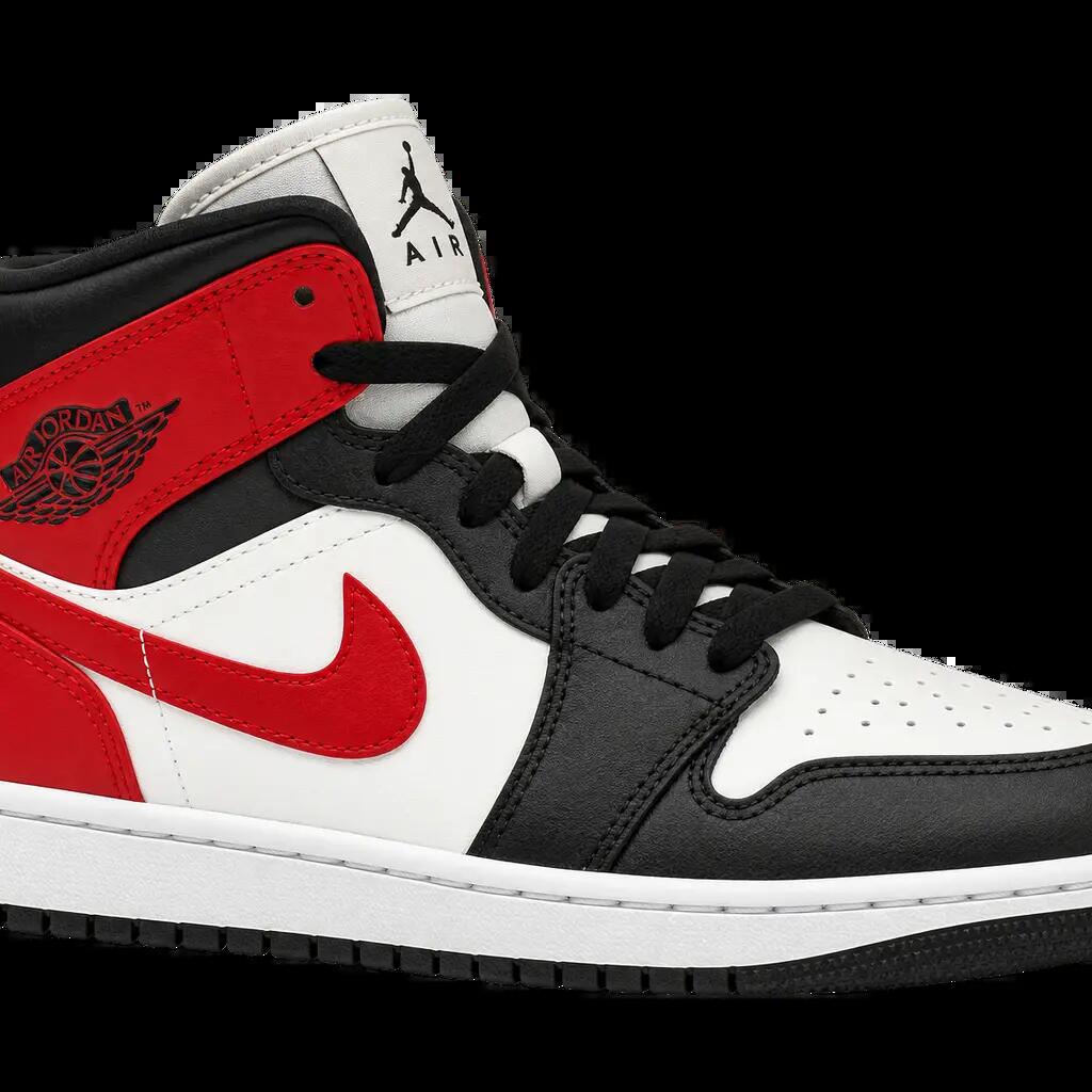 Damen - basketballsneaker - mid-top, color-block - air jordan 1 mid - schwarz
