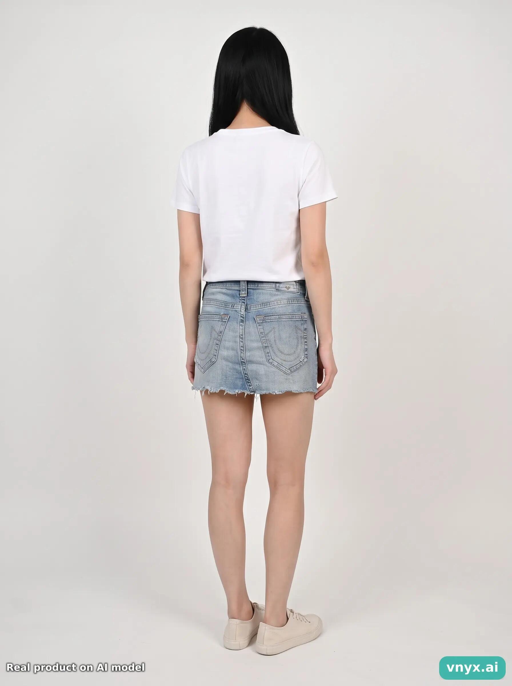 Second Life - True Religion Light Blue Denim Skirt Size 31 2/6