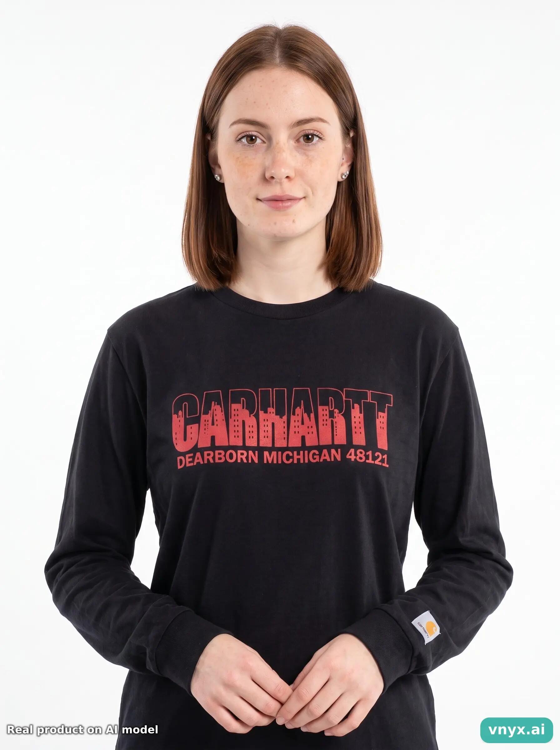 Second Life - Regular Carhartt Long Sleeve in Black size M Long-Sleeved Top 5/5
