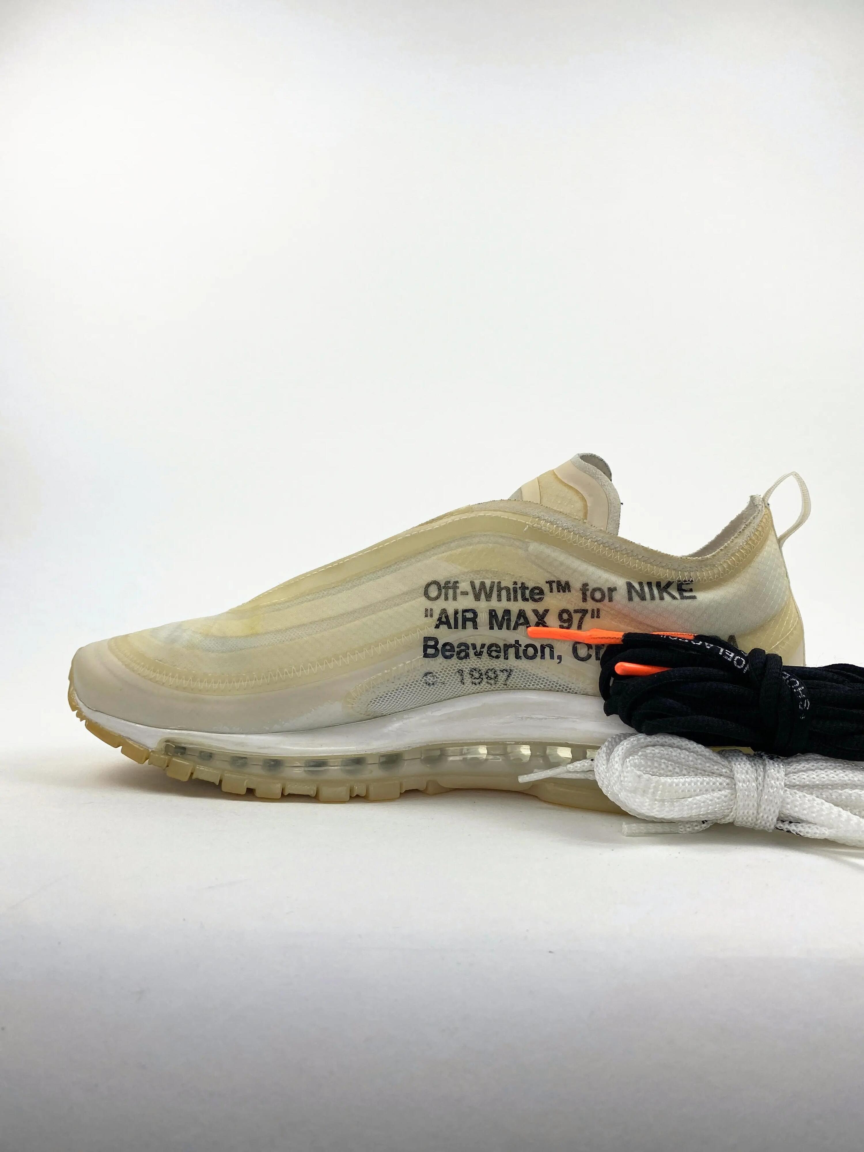 Reconditionné NIKE Baskets Homme, Air Max 97, Blanc Très Bon État 4/4