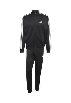 Adidas - heren trainingspak full zip 3-stripes french terry, zwart