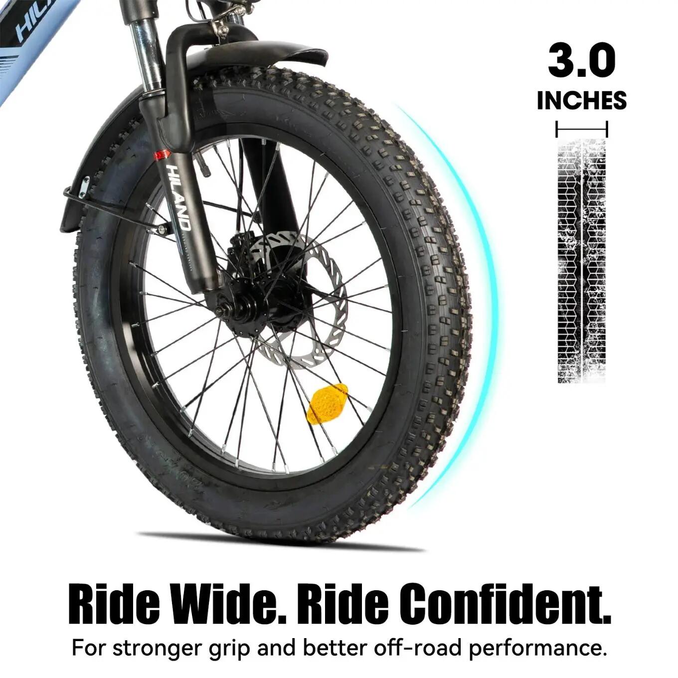Damen Herren Fatbike 20 Zoll 7-Gang 36V 13Ah Scheibenbremsen 4/7