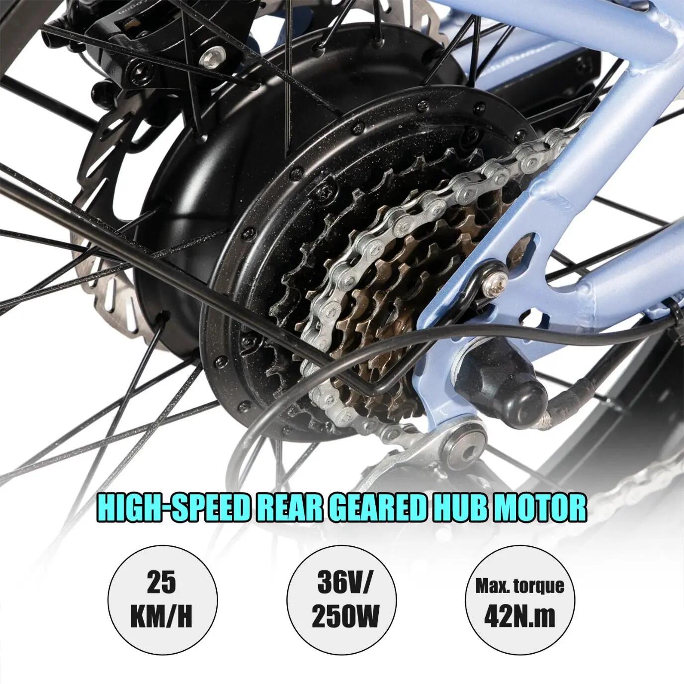 Damen Herren Fatbike 20 Zoll 7-Gang 36V 13Ah Scheibenbremsen 3/7
