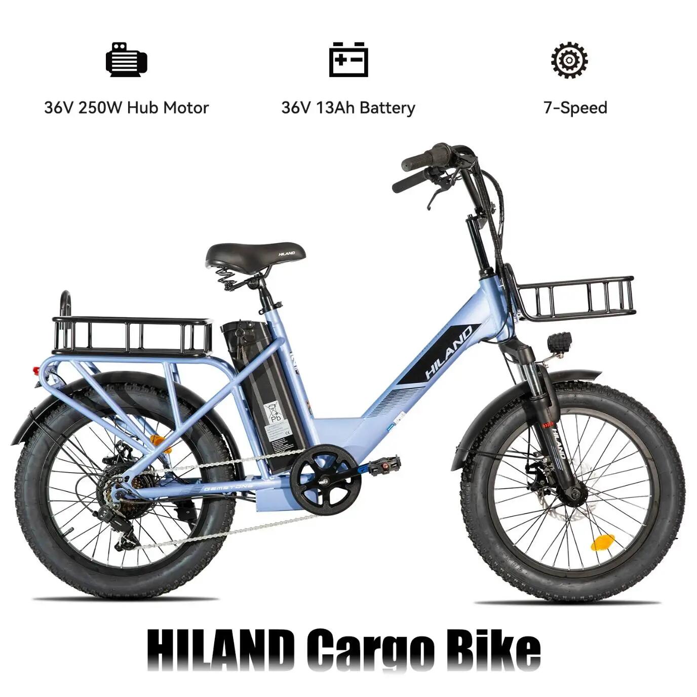 Damen Herren Fatbike 20 Zoll 7-Gang 36V 13Ah Scheibenbremsen 2/7
