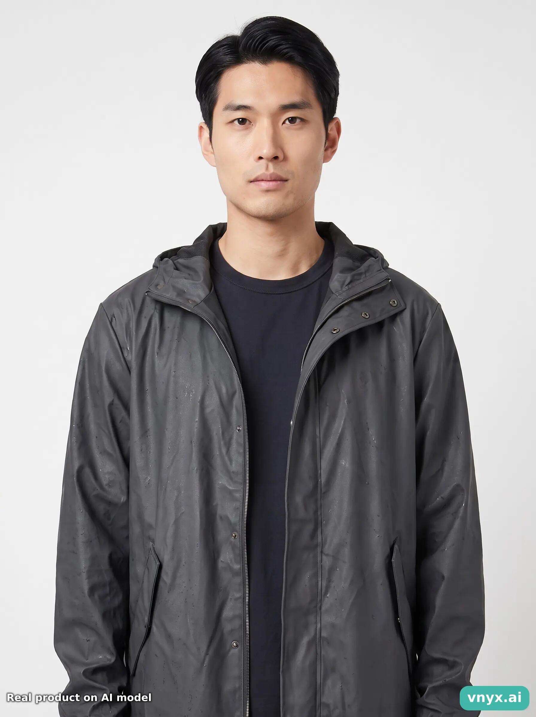 Second Life - Vintage RAINS Dark Grey Outdoor Jacket Men M 5/5