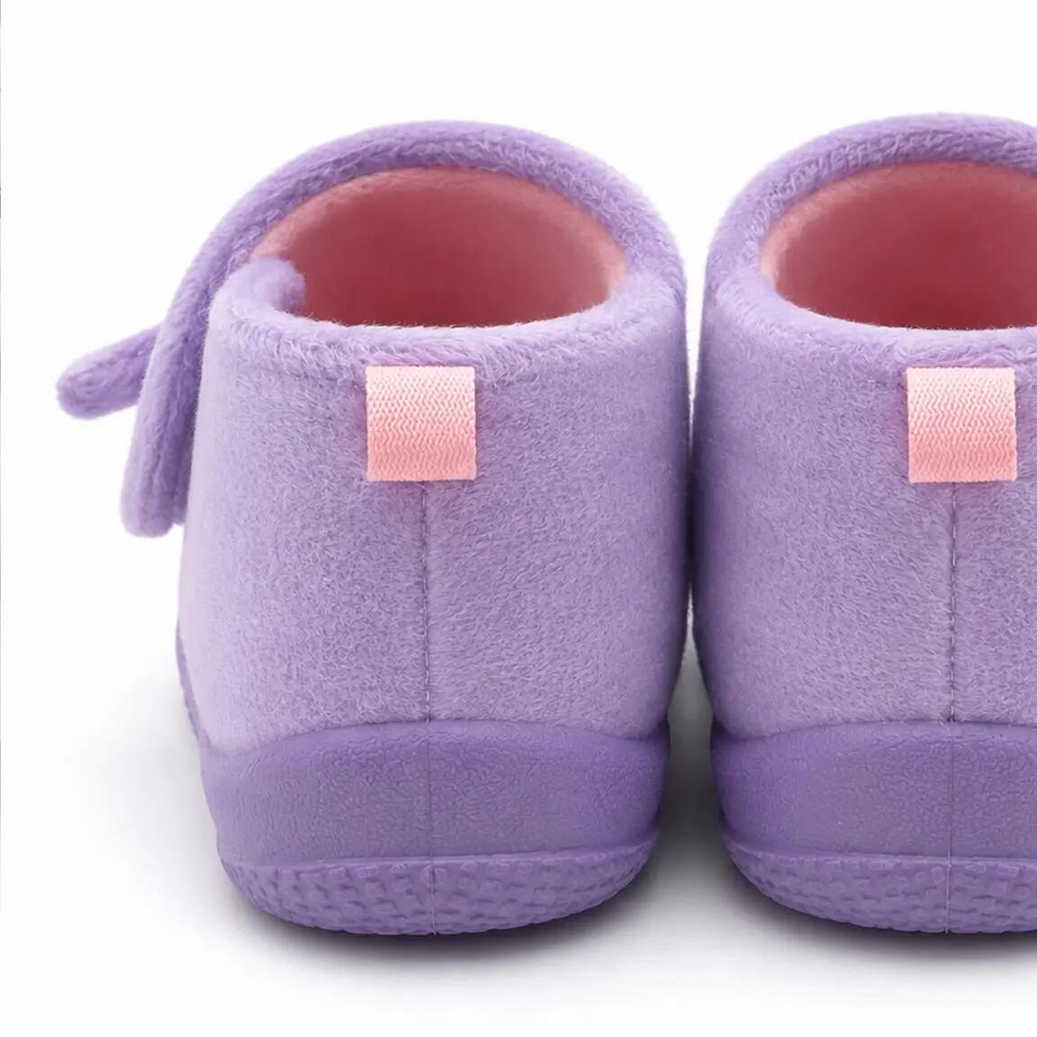 Zapatillas de Casa Media Bota Infantil Kuromi con Aplicaciones 3D Moradas 6/7
