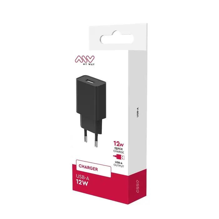 CHARGEUR SECTEUR 12W USB-A NOIR 3/3