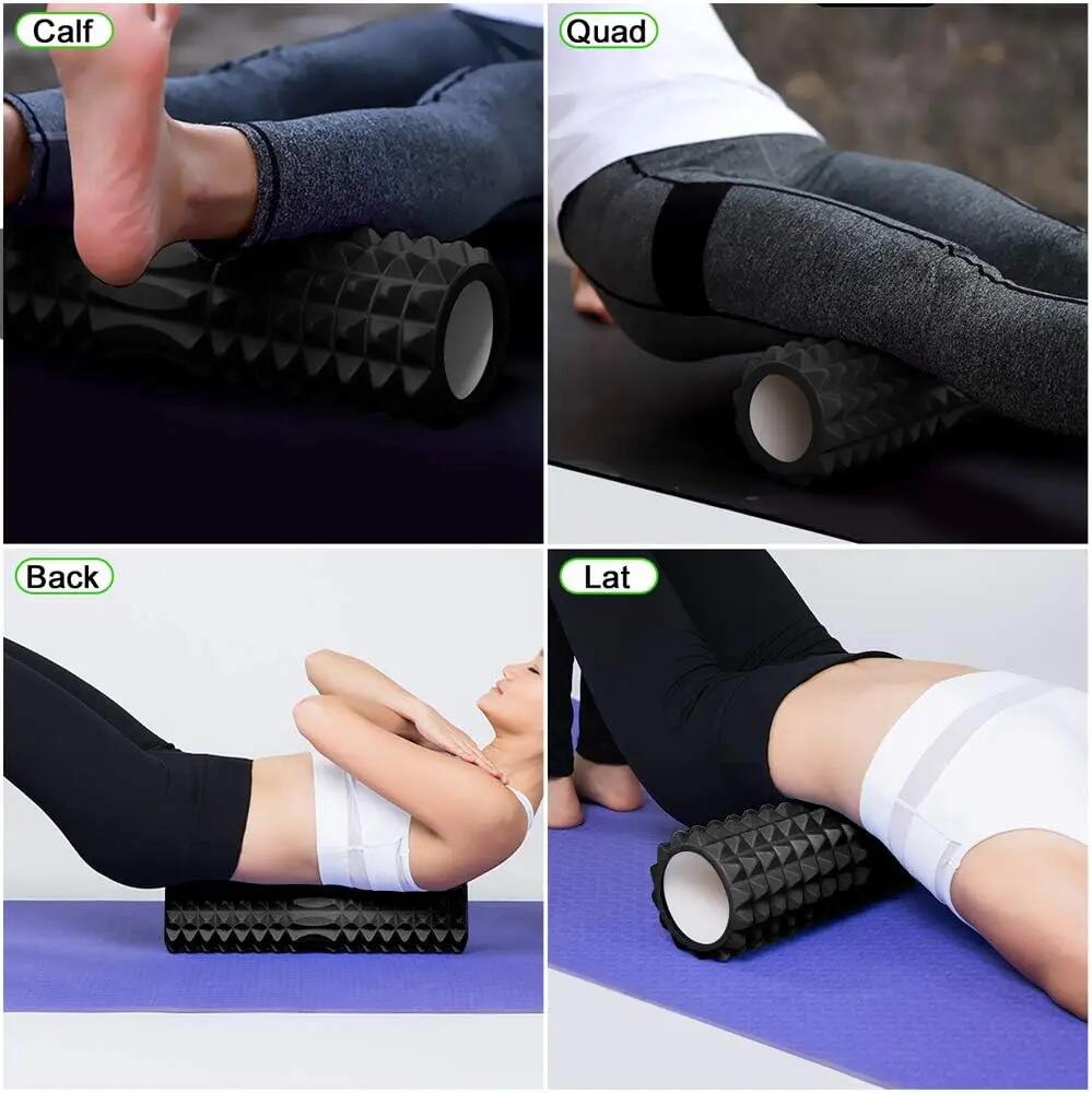 Rouleau de massage en mousse, rouleau de massage 5 en 1, rouleau de massage avec 5/8
