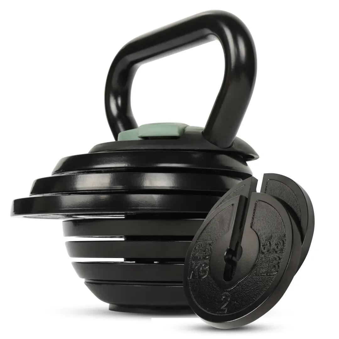 Rockerz - Verstelbare Kettlebell 18 kg - Kracht en Conditie - Zwart 3/15