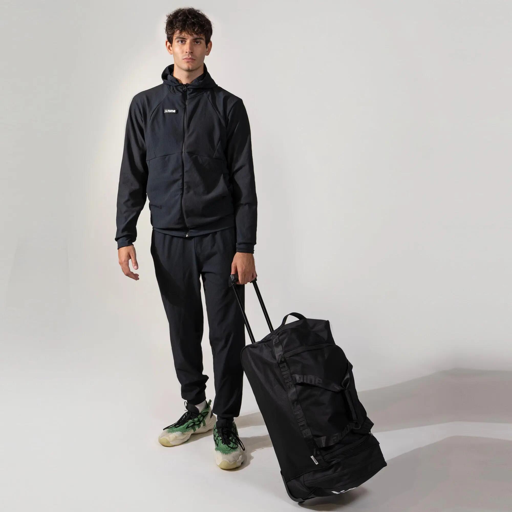 Sporttas met wieltjes volleybal 60 liter met trolleyhandvat ARCO zwart 2/8