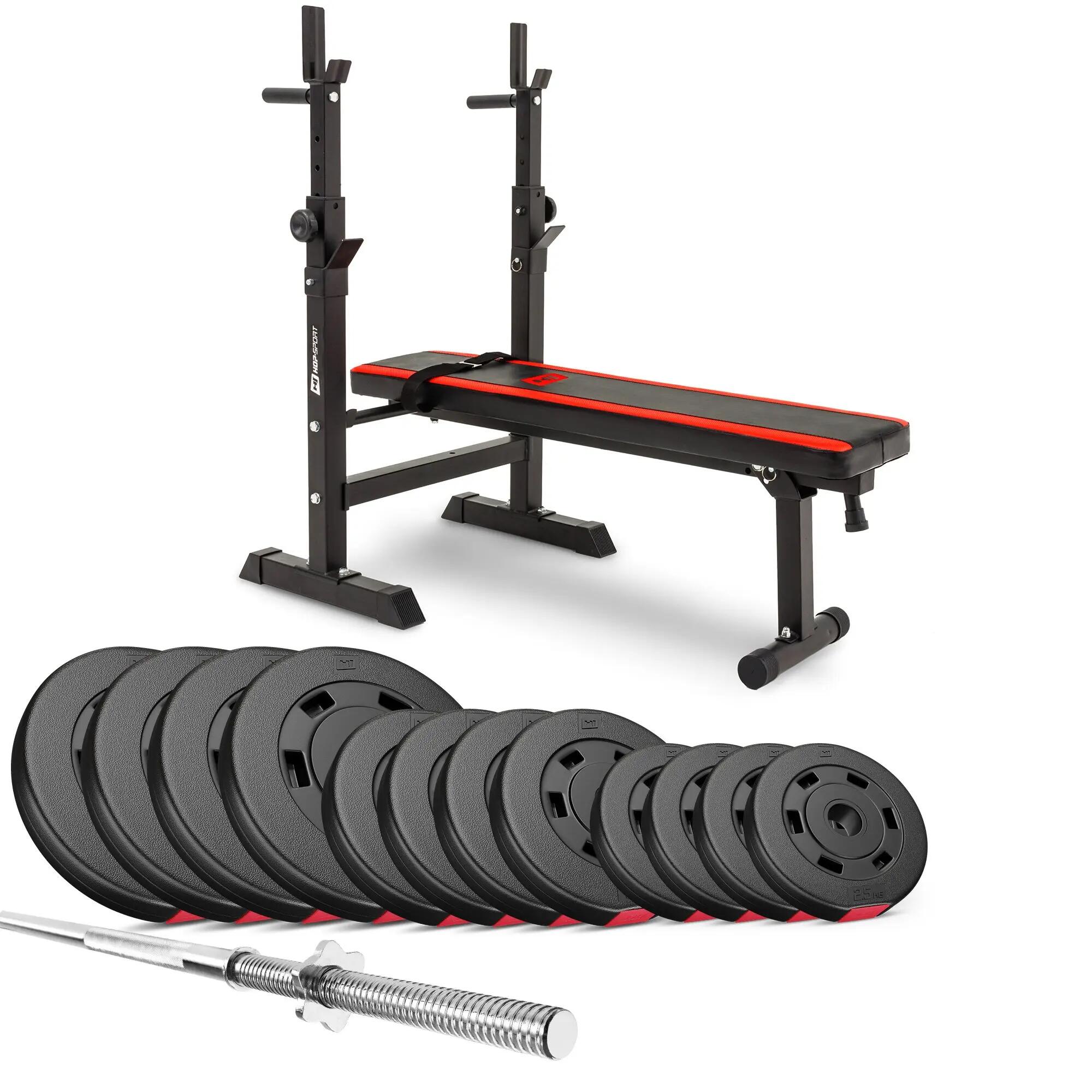 Ensemble de musculation composite Hop-Sport Premium 99kg avec banc HS-1080 2/7