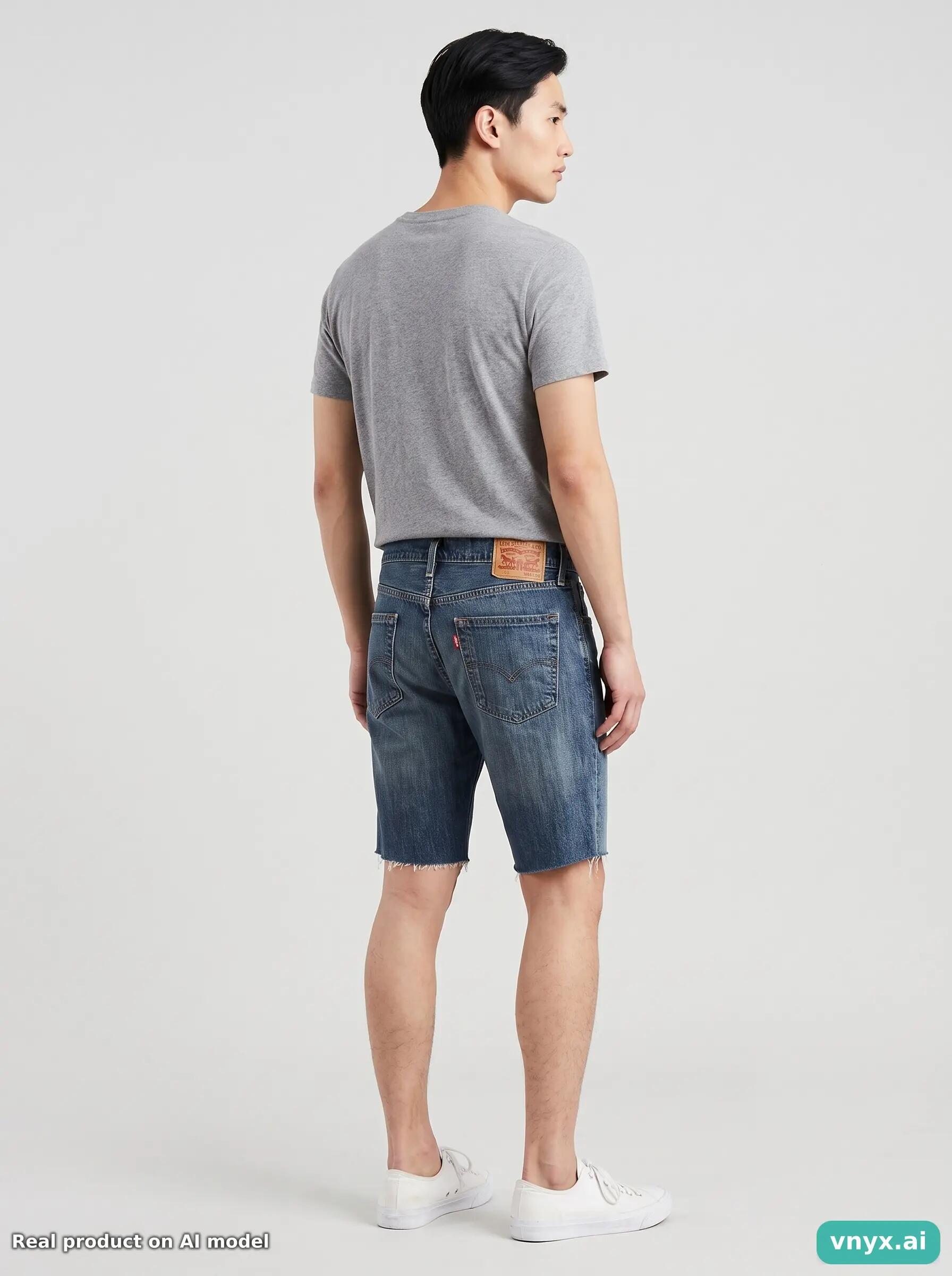 Second Life - Vintage LEVI STRAUSS & CO. Navy Shorts Men 34 L32 6/6
