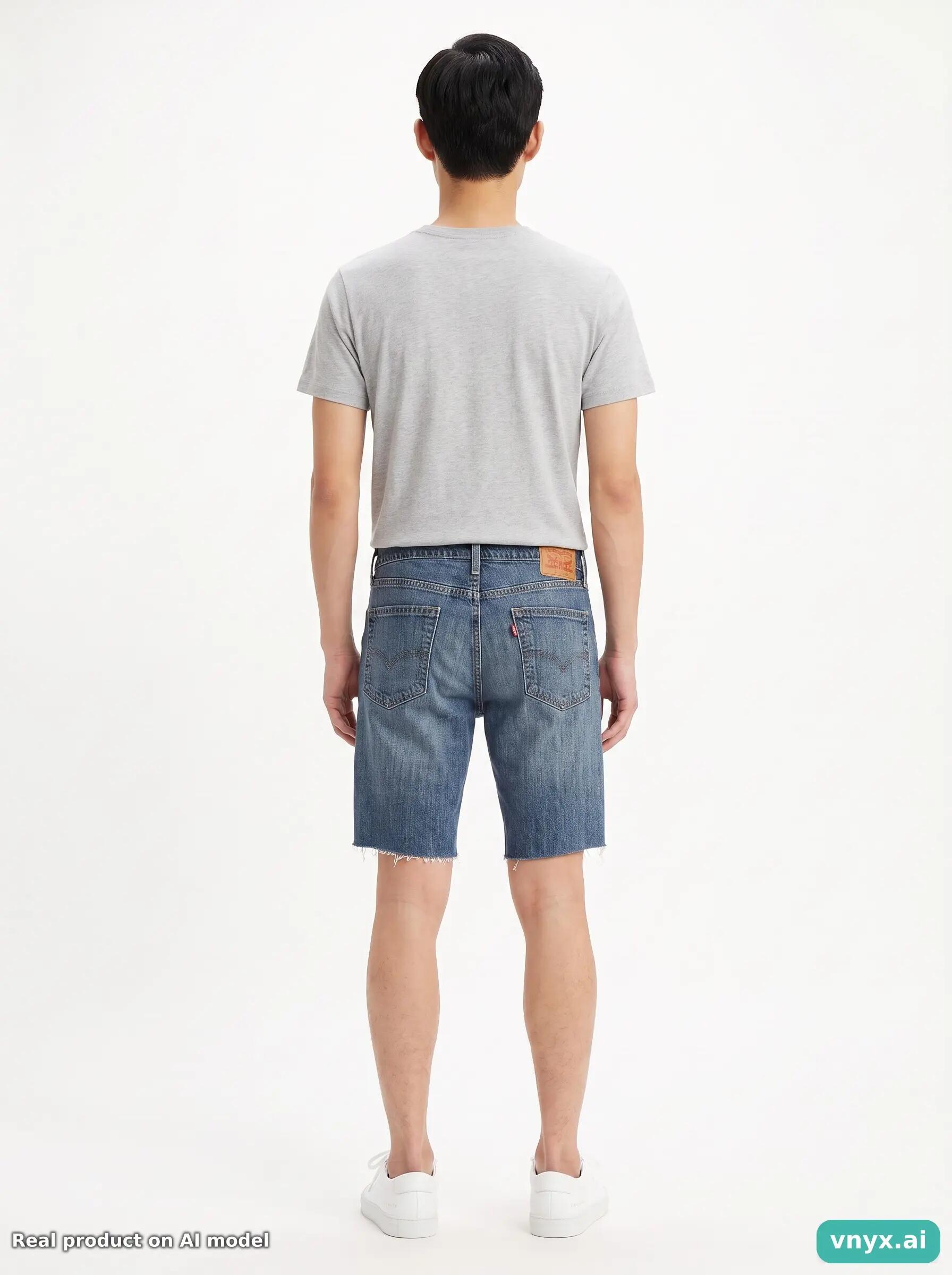 Second Life - Vintage LEVI STRAUSS & CO. Navy Shorts Men 34 L32 2/6