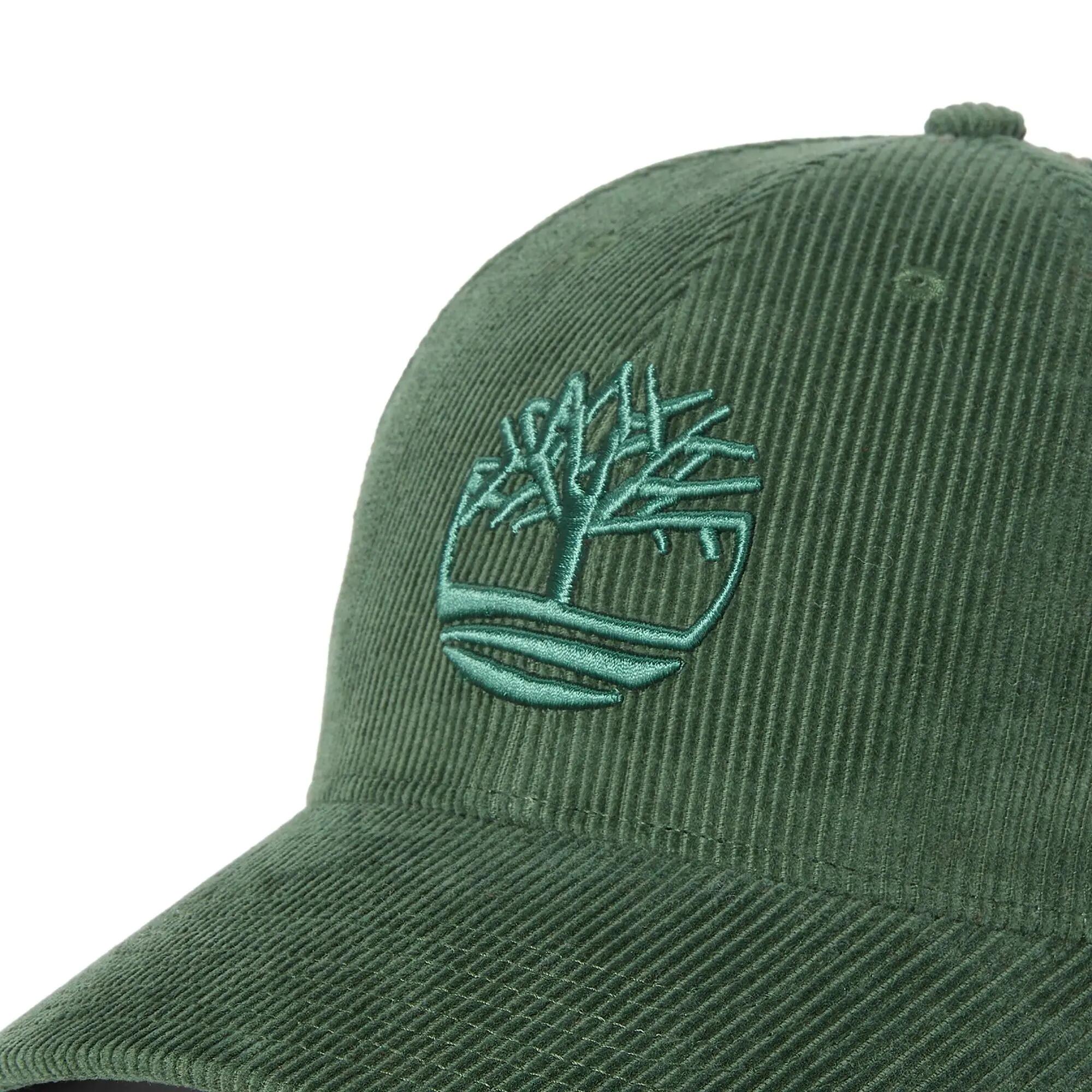 Timberland - Casquette de Baseball Homme en Velours Côtelé, Vert 3/3