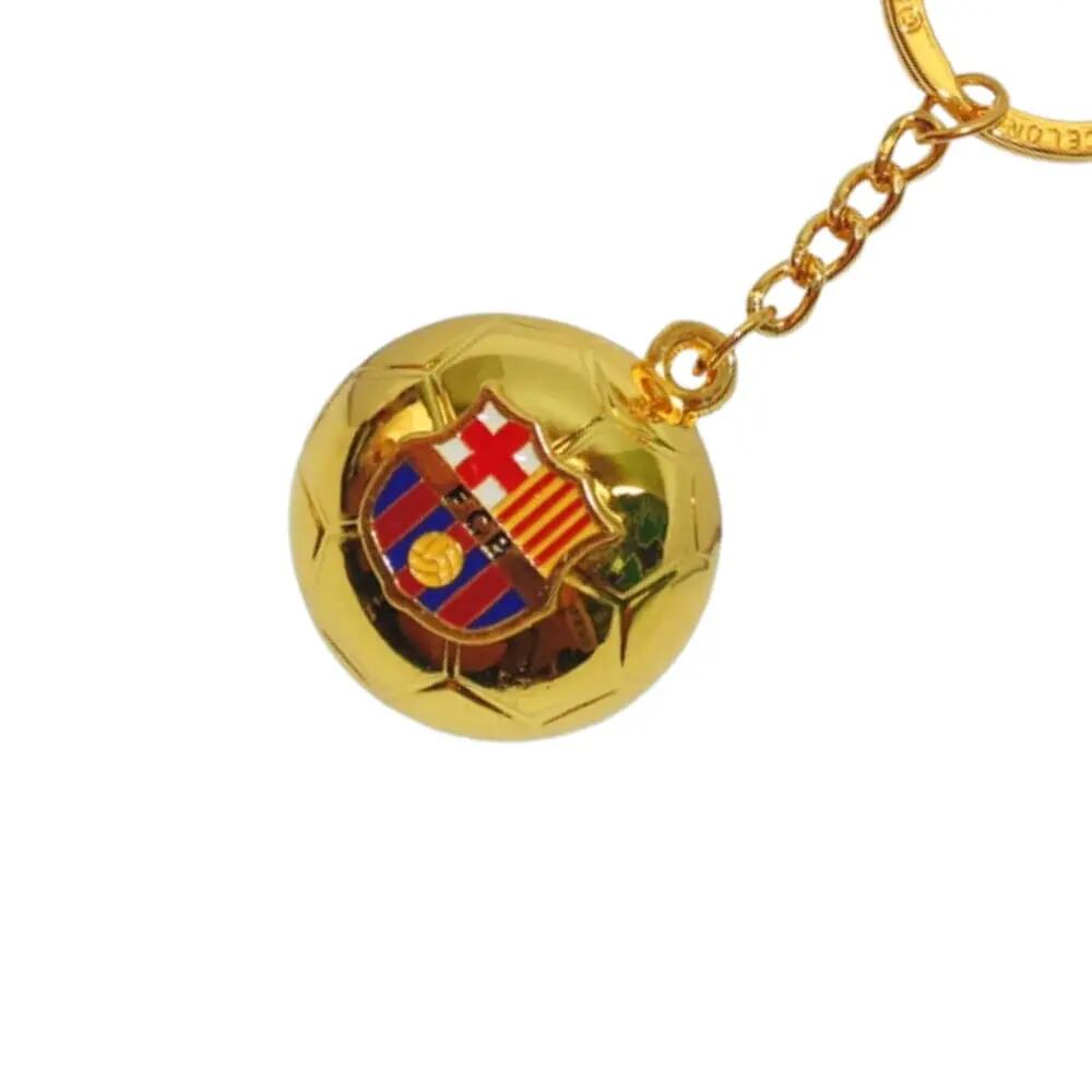 FC Barcelona brelok oryginalny na licencji w kształcie złotej piłki z herbem 5/7