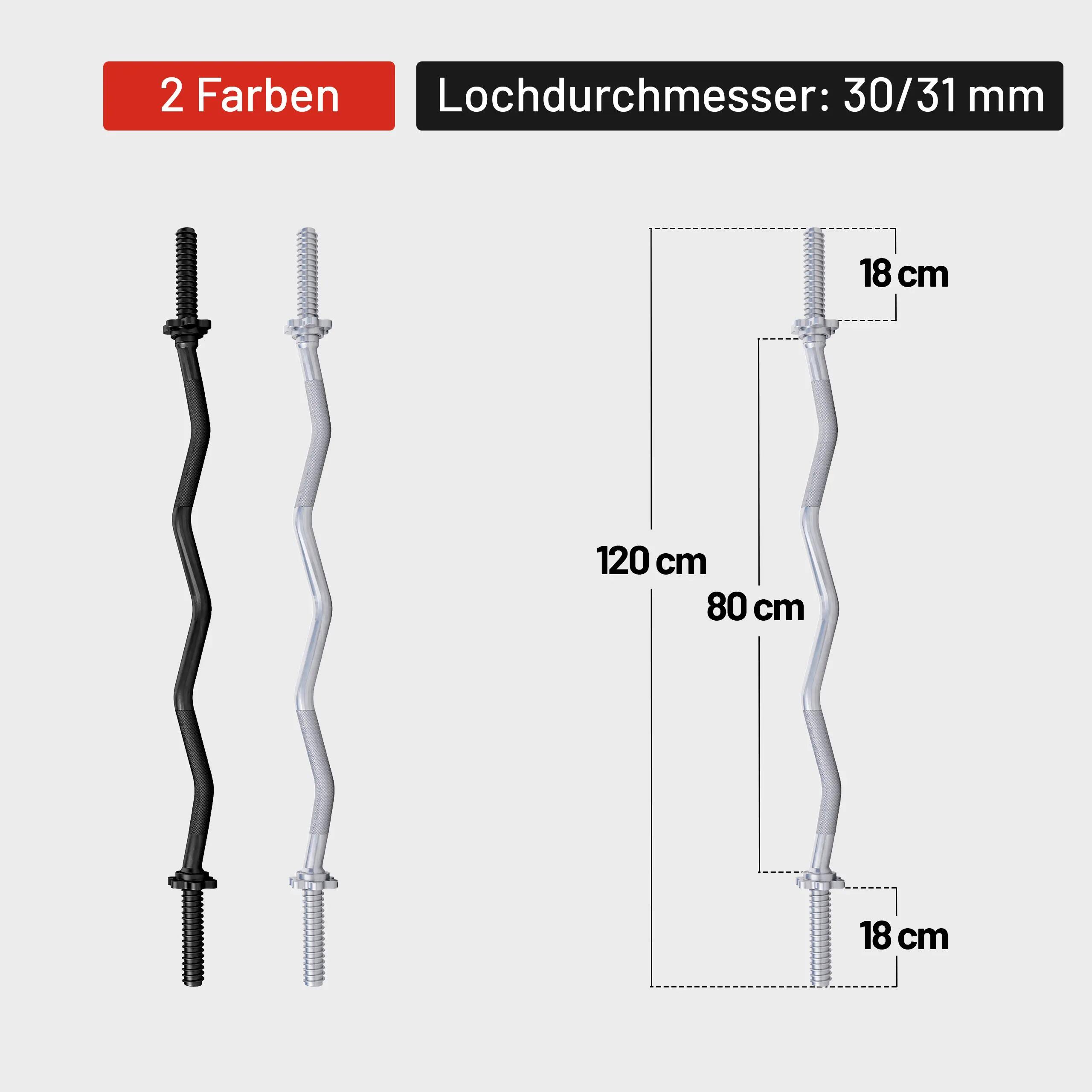 Bara z negra 120 cm cu piulite  30/31 mm 10/10