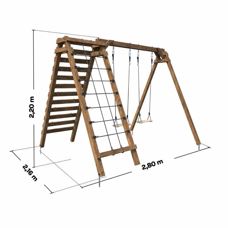Aire de jeux en bois pour enfants Tristan 3/5